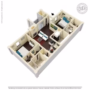 B2 2x2 floor plan